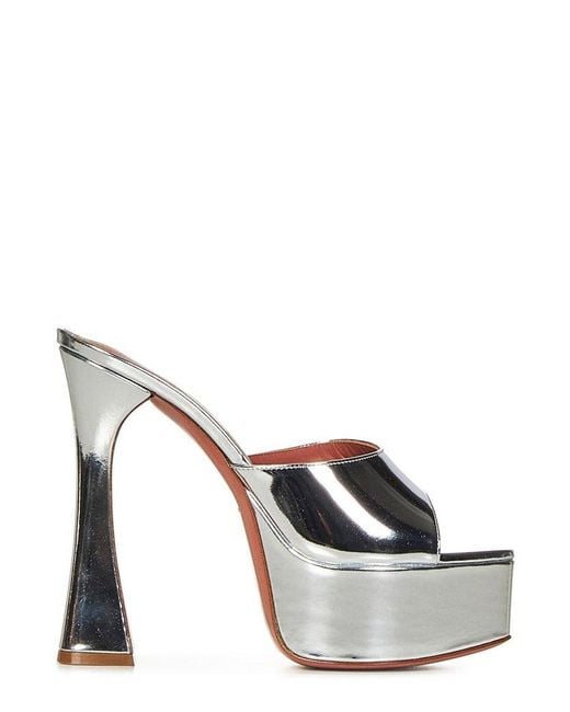 AMINA MUADDI Metallic Dalida Sandal Mirror Sandals