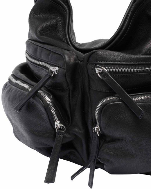 Vic Matié Black Bags Zipper Shoulder Bag