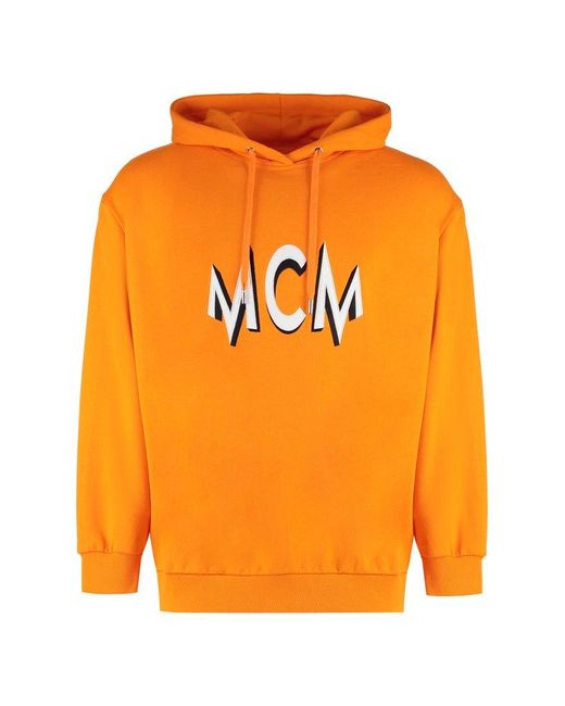 MCM Orange Cotton Hoodie for men