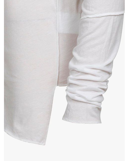 Dries Van Noten White Long-sleeve T-shirt for men