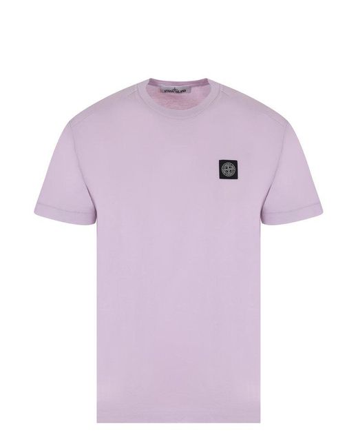 purple stone island tshirt