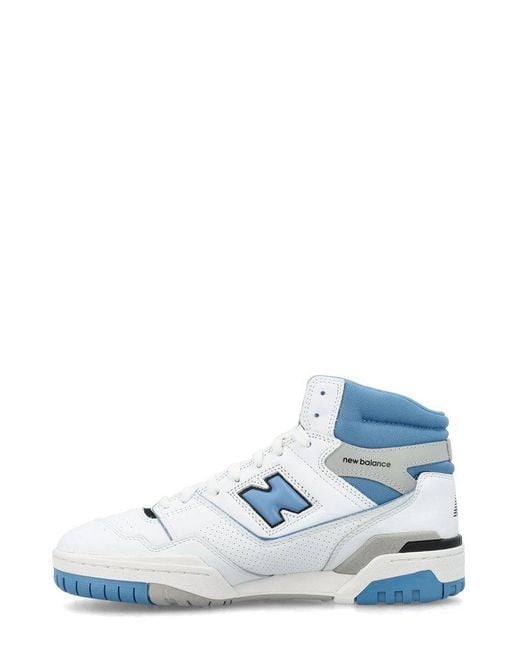 New Balance White 650 High-Top Lace-Up Sneakers