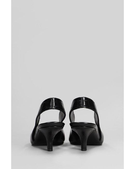 Totême  Black Classic Embossed Slingbacks