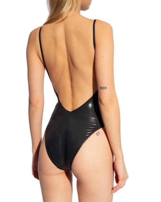 Versace Black Low-back One-piece Swimsuit