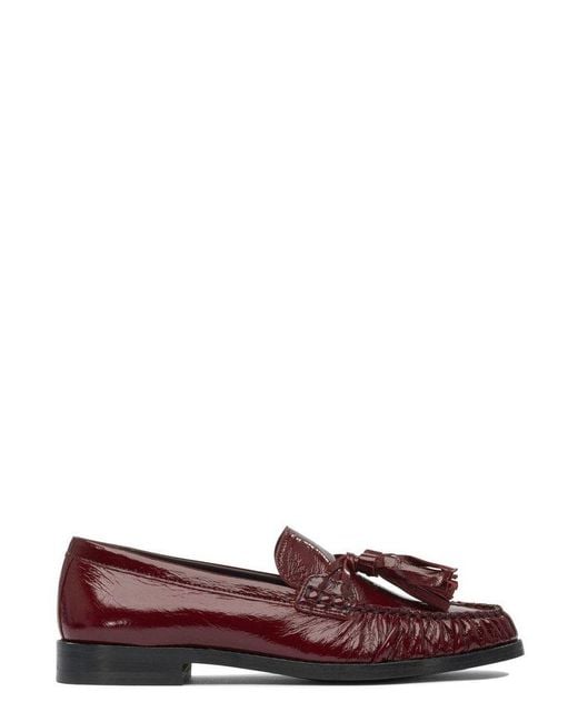 Alohas Red Marietta Onix Tassel Detailed Loafers