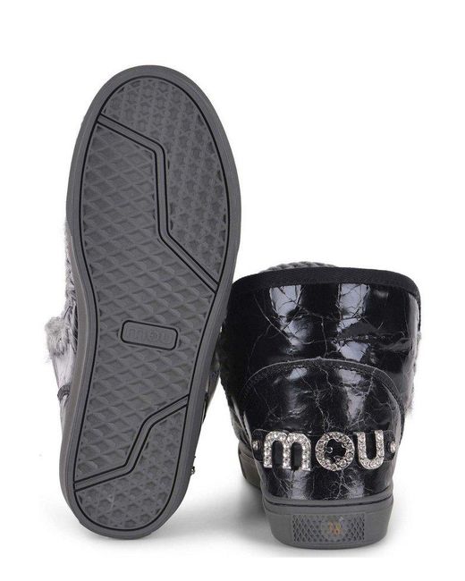 Mou Black Eskimo Embellished Ankle Boots