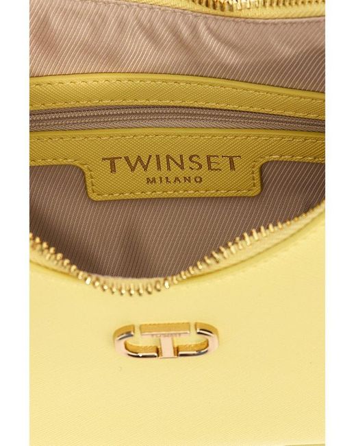 Twin Set Yellow Hobo Oval T Shoulder Bag