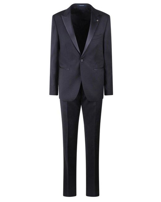 Tagliatore Black Single-Breasted Two-Piece Suit Set for men