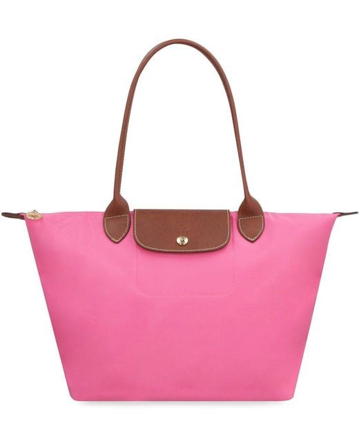 Longchamp Pink Le Pliage Original L Shoulder Bag