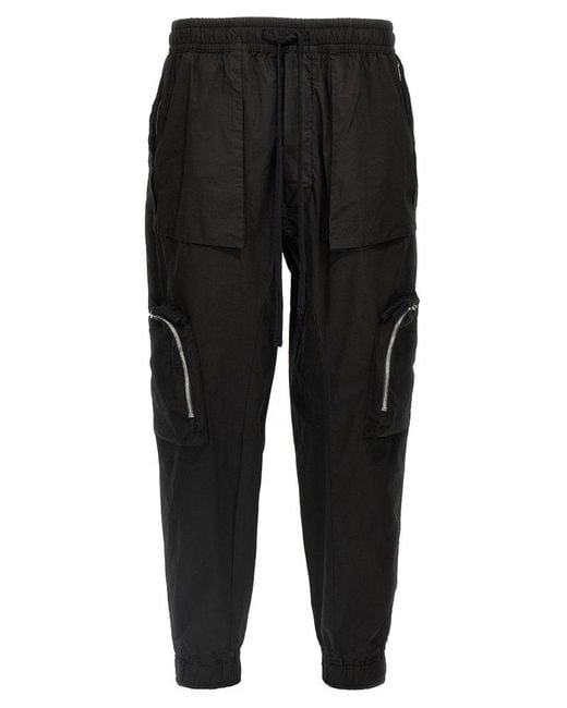 Thom Krom Black Drawstring Cargo Pants for men