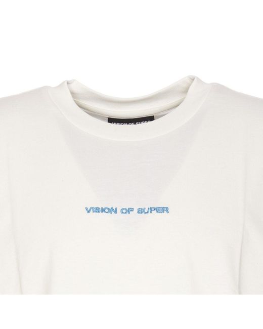 Vision Of Super White Graphic-printed Crewneck T-shirt for men