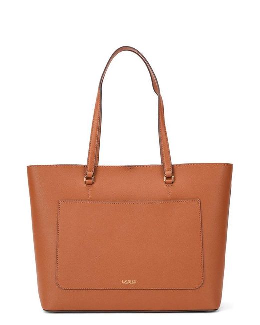 Ralph Lauren Brown Karly Large Tote Bag