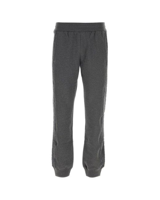 Versace Gray Logo-embroidered Tapered-leg Track Pants for men