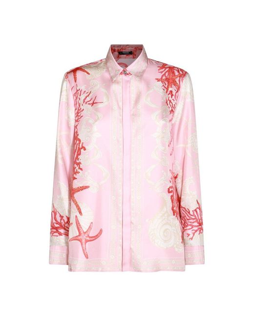 Versace Pink Silk Shirt
