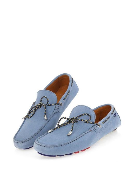 Paul Smith Blue Springfield Bow-Detailed Loafers for men