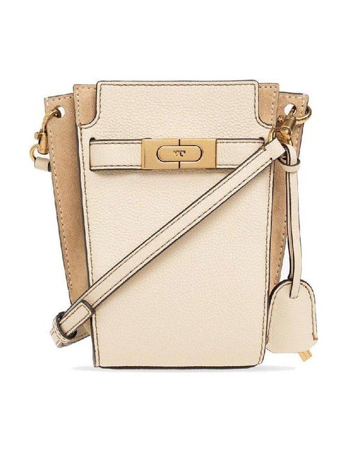 Tory Burch Lee Radziwill Double Bucket Bag in Natural | Lyst UK