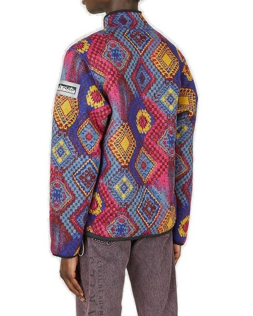 Aries Persian Fleece Zip Up High Neck Jacket for Men | Lyst