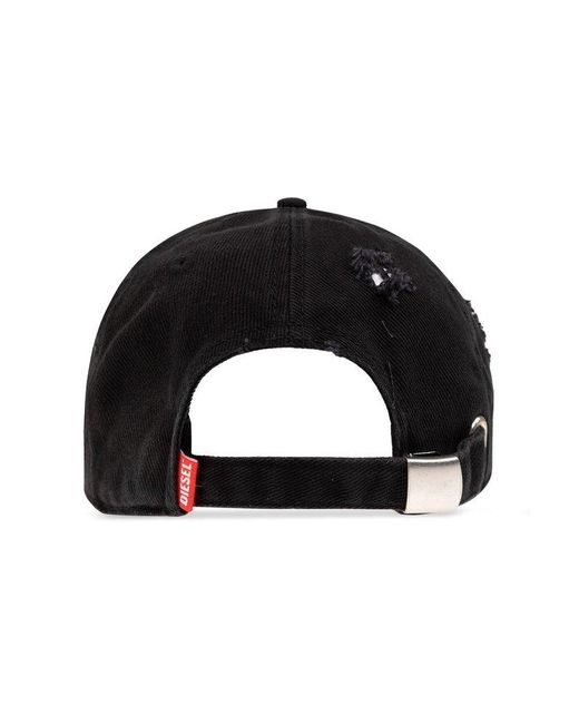 DIESEL Black 'c-thurs' Baseball Cap, for men