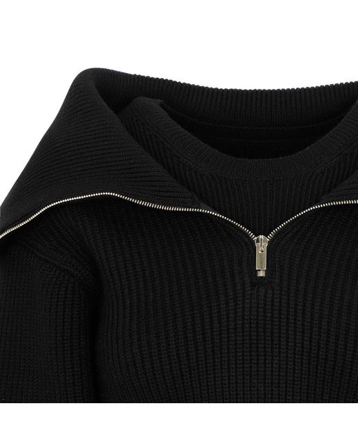 Jacquemus Black Risoul Double Collar Sweater