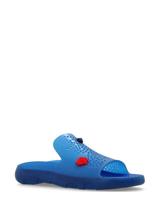 Burberry Blue Stingray Charm-embellished Slip-on Slides for men
