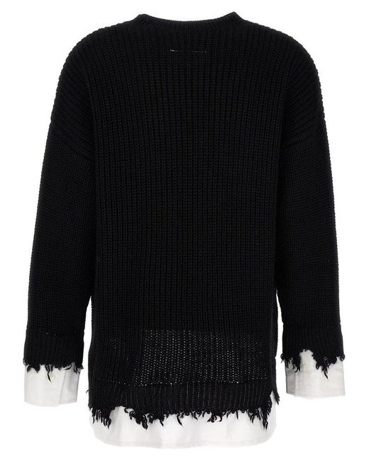 MM6 by Maison Martin Margiela Black Sweaters