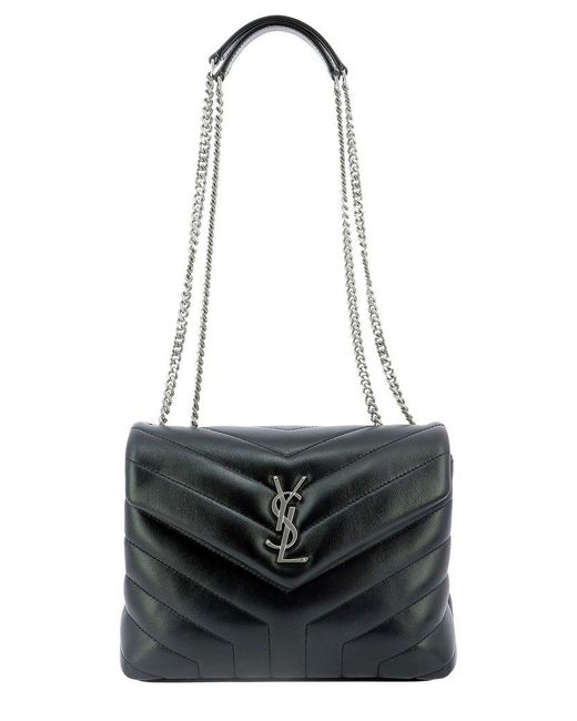 Saint Laurent Loulou Matelassé Small Shoulder Bag in Black Lyst