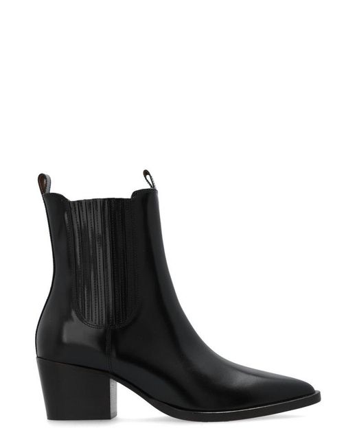 A.P.C. Black Heeled Ankle Boots,