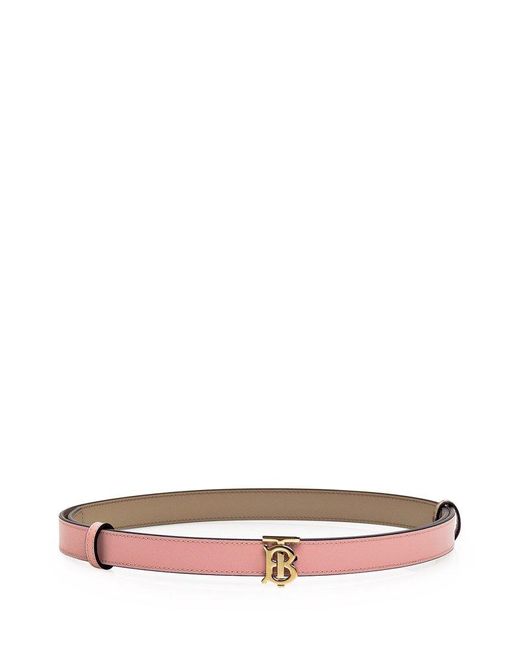 Burberry Reversible Leather Belt in Pink | Lyst Burberry Reversible Leather Belt in Pink | Lyst