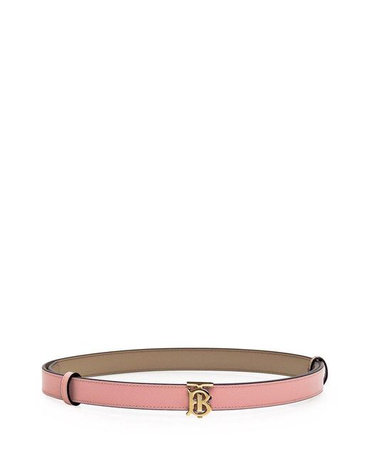 Burberry Pink Reversible Leather Belt