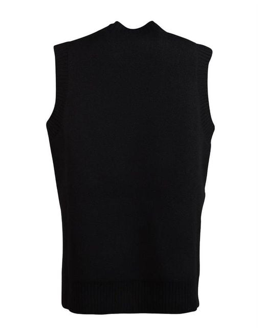 Prada Black Rib-knit Sleeveless Jumper