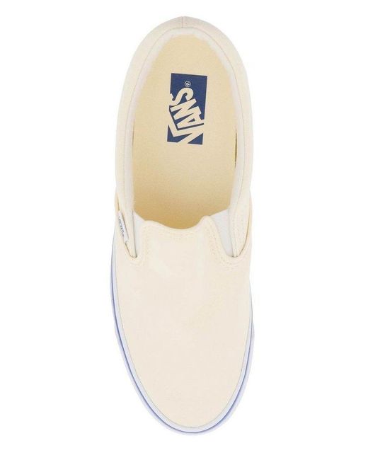Vans White Reissue 98 Logo Patch Slip-on Sneakers