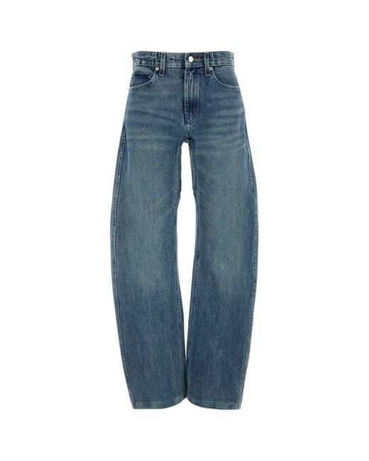 デニム・ジーパン Alexander Wang 'Low Rise' Jeans Oversized Low Rise Jeans in CLASSIC LIGHT INDIGO