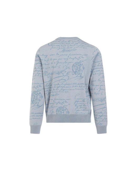 Berluti Blue Wool Sweater for men