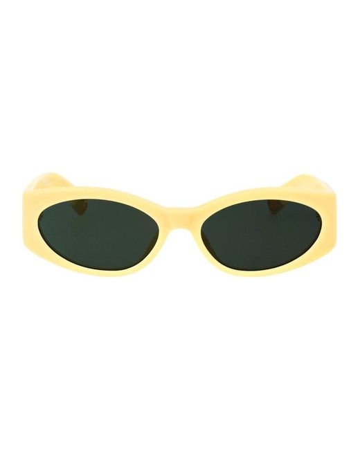 Jacquemus Yellow Oval Frame Sunglasses