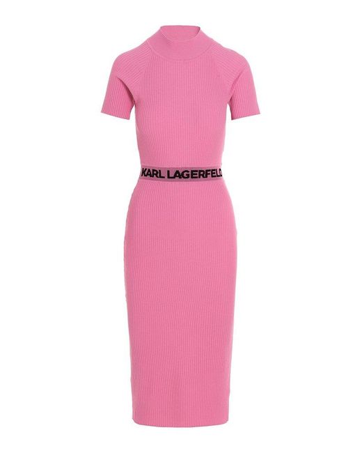 Karl Lagerfeld Pink Logo Dress