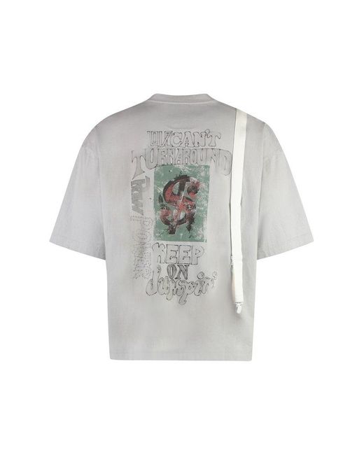 Maison Mihara Yasuhiro White Printed Cotton T-Shirt for men