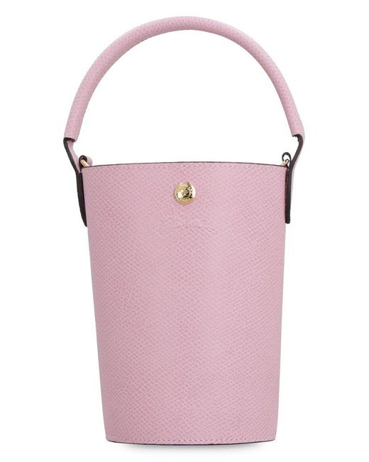 Longchamp Pink Xs Épure Leather Bucket Bag