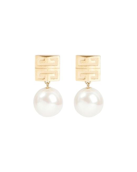 Givenchy White 4g Pearl Earrings Jewellery
