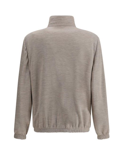 Brunello Cucinelli Gray Reversible Waterproof Jacket for men
