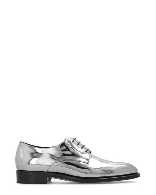Saint Laurent White 'adrien' Derby Shoes, for men
