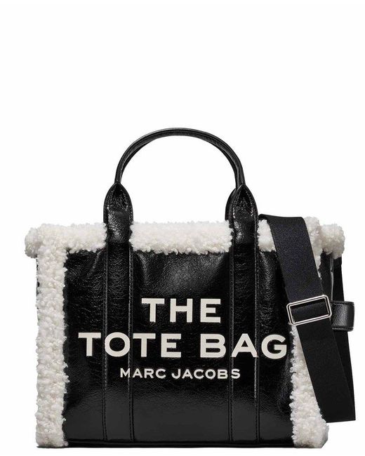 Marc Jacobs Leather The Crinkle Small Tote Bag in Black | Lyst Canada