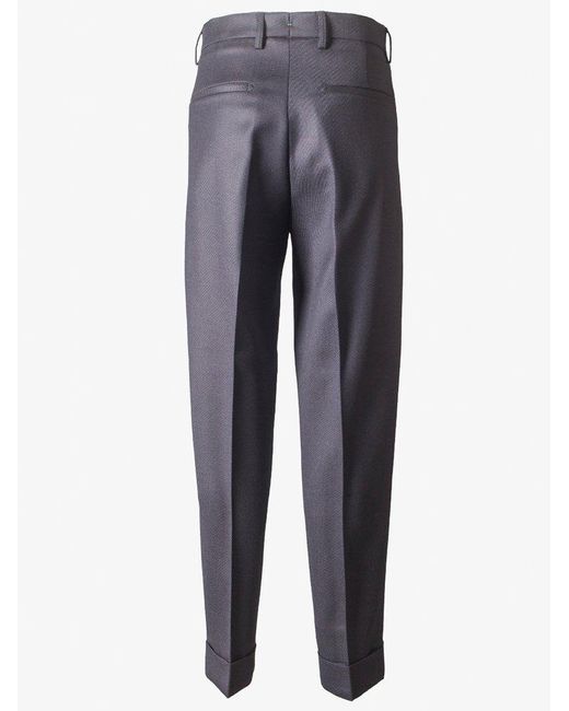 Berwich Blue Pleated Dress Pants for men