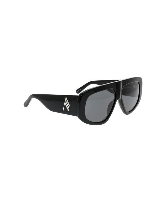 Linda Farrow Black Mask Frame Sunglasses