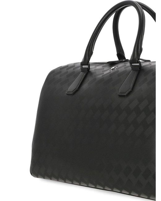 Montblanc Black Logo Patch Zipped Duffle Bag for men