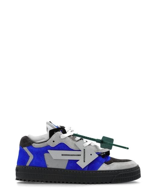 Off-White c/o Virgil Abloh Blue Floating Arrow 3.0 Suede Sneakers for men
