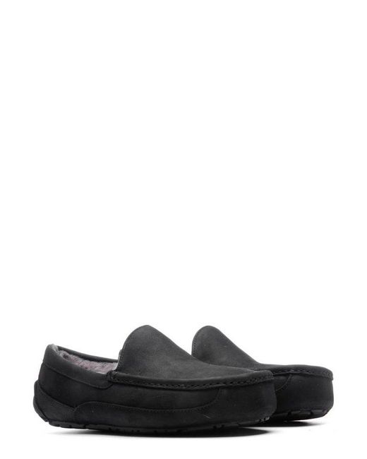 Ugg Black Ascot Matte Slip-On Slippers for men
