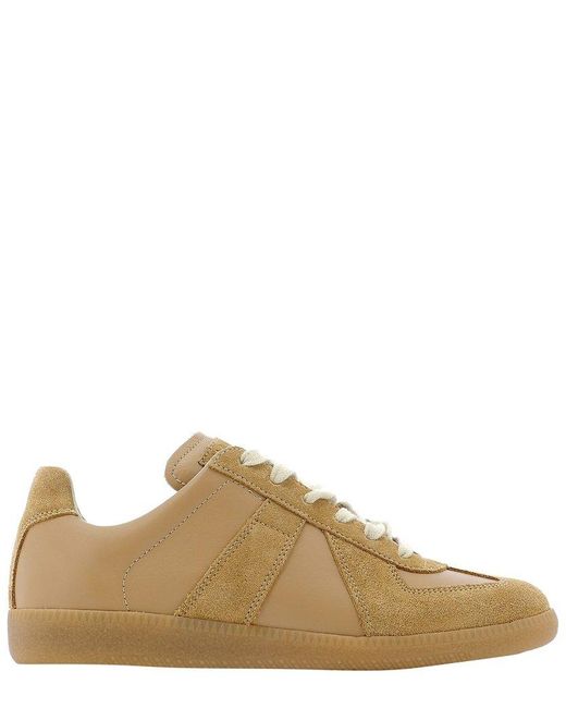 Maison Margiela Brown Replica Panelled Sneakers