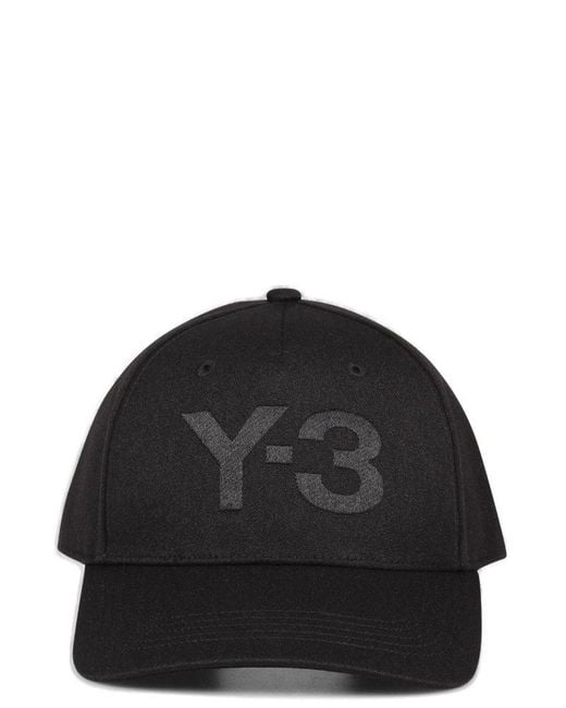 Y-3 Black Logo Detailed Baseball Cap