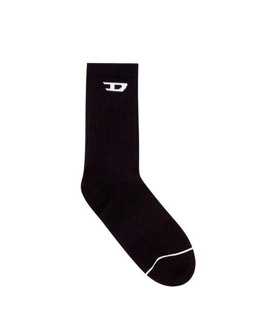 DIESEL White Skm-ray Oval D-print 3 Pack Socks for men