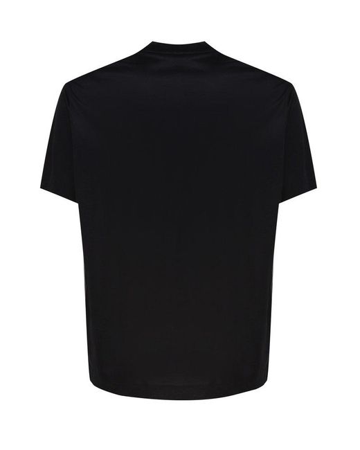 Emporio Armani Black T-Shirt Con Logo for men